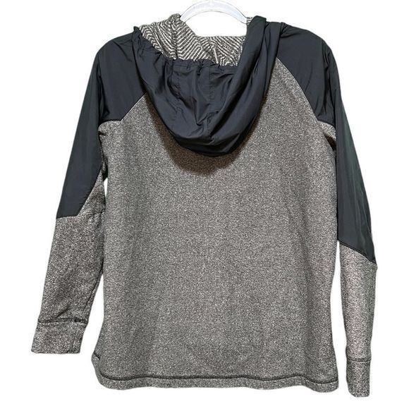 Under Armour Cold Gear Full Zip Jacket Hooded Zip Pockets Long Sleeve Gray Large - Picture 2 of 4